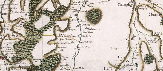 Volgré sur la carte de Cassini